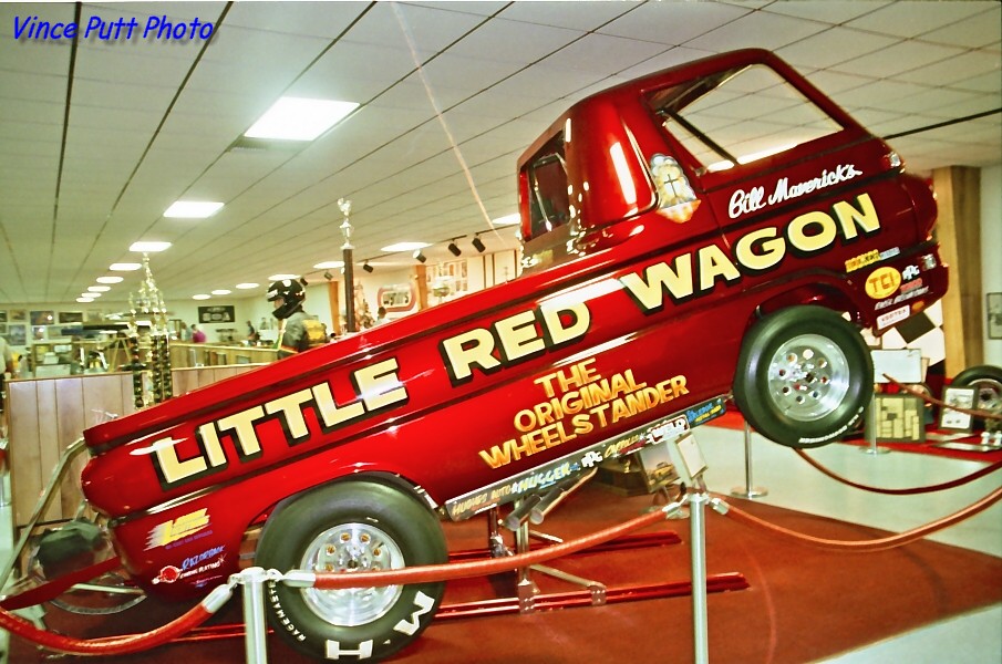 Photo Bill Maverick Golden Little Red Wagon Wheelstander Garlits
