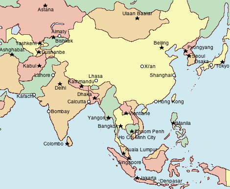 Photo: Lonely Planet Map of Asia | Guidebooks, Maps and Travel ...